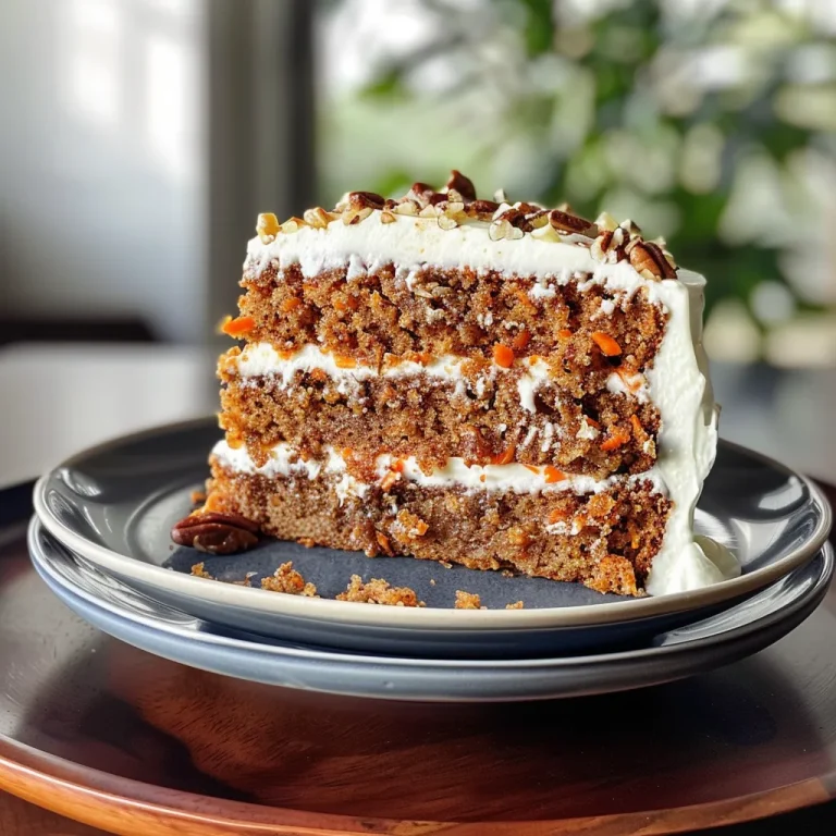 Close-up side view of a healthy carrot cake with a moist texture and topped with yogurt frosting.