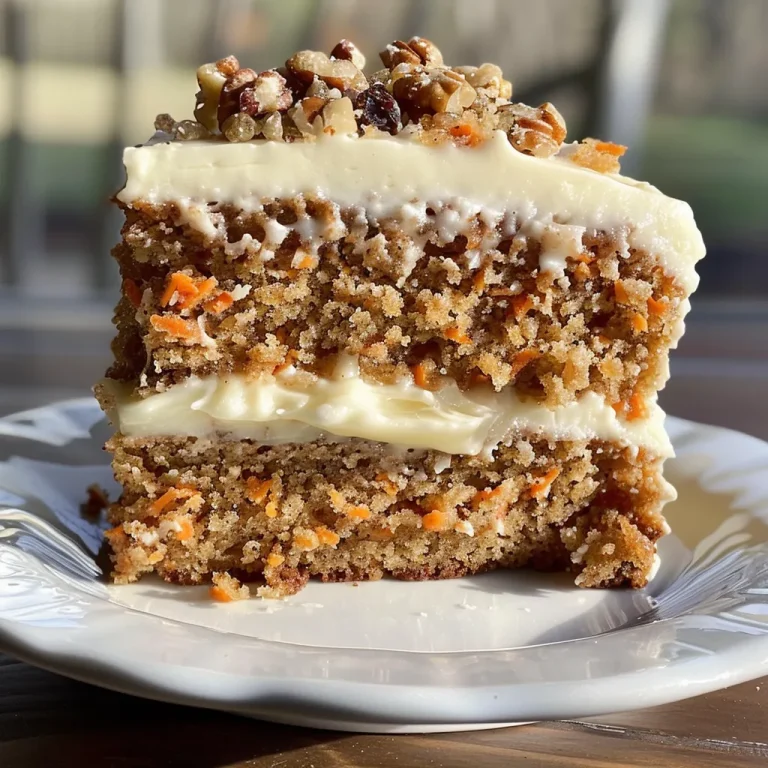 A slice of low calorie carrot cake with cream cheese frosting on a plate.