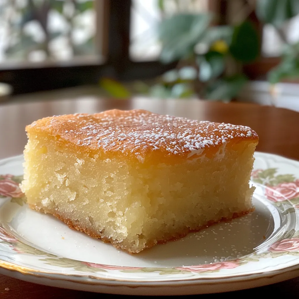Side view of a single-serving vanilla cake with frosting.