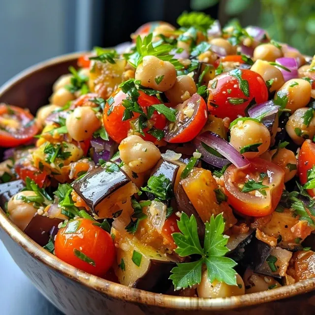 Delicious egg salad displayed in a rustic bowl with colorful ingredients visible.