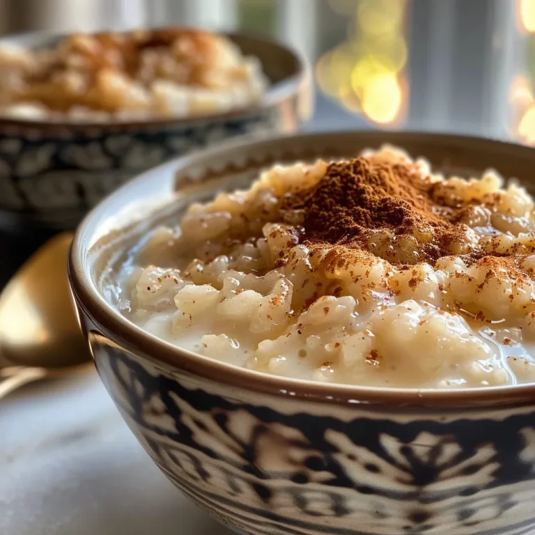 Close-up view of creamy healthy rice pudding topped with raisins and lemon zest.