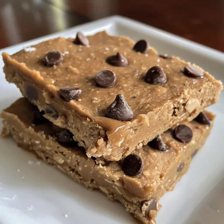 Close-up of a creamy, high-protein cookie dough mixture with chocolate chips.