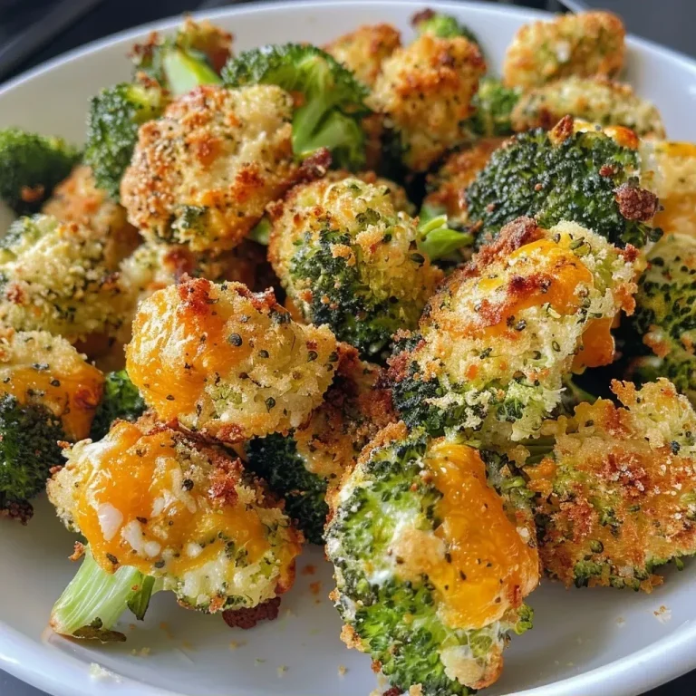 ['Close-up view of golden Air Fryer Cheddar Broccoli Bites, showcasing their crispy exterior.', 'Juicy Air Fryer Cheddar Broccoli Bites arranged on a plate, highlighting their green broccoli pieces.', 'Side view of Air Fryer Cheddar Broccoli Bites with a rich golden crust and visible cheddar cheese.', 'A delicious serving of Air Fryer Cheddar Broccoli Bites, emphasizing their crunchy texture and vibrant color.']