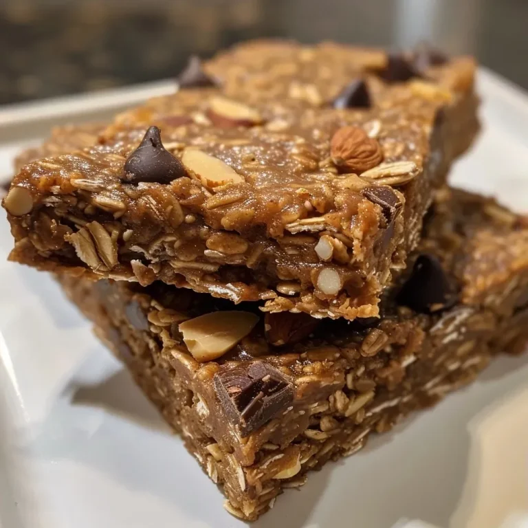 ['Close-up of almond cocoa energy bars with a glossy top and visible oats and nuts.', 'Side view of thick almond cocoa energy bars featuring dark chocolate chips and toasted almonds.', 'Juicy and chewy almond cocoa energy bars, showcasing a rich cocoa layer and crunchy texture.', 'Decadent almond cocoa energy bars with ingredients like oats, almonds, and chocolate visible.']