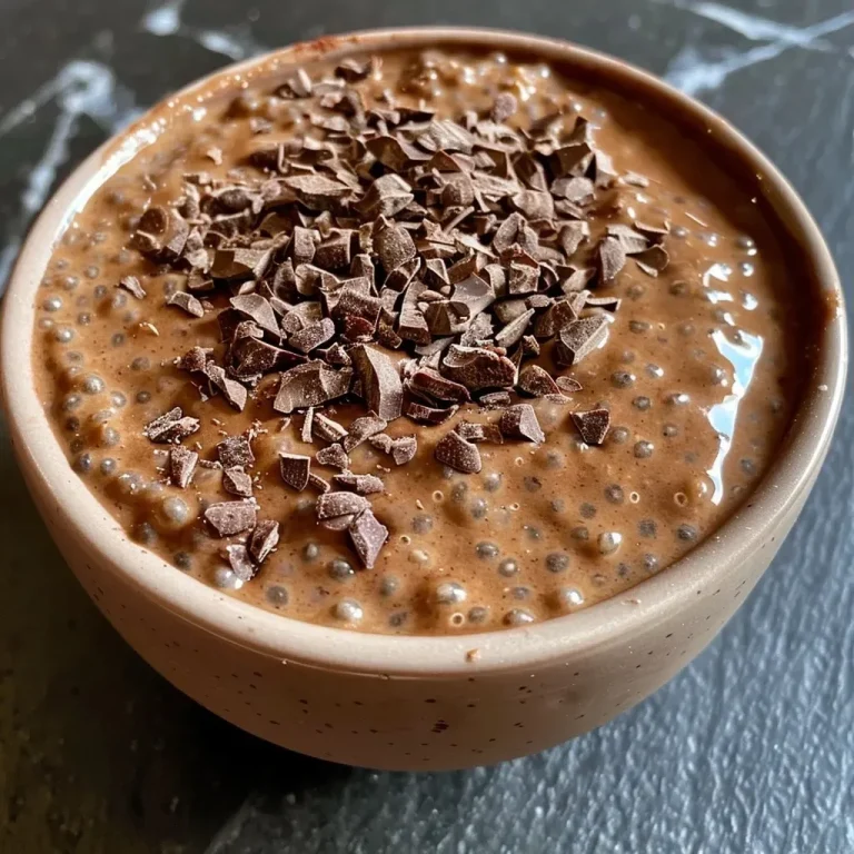 ['Close-up view of a luscious Chocolate Chia Protein Pudding in a clear glass.', 'Side angle of creamy chocolate chia pudding topped with chia seeds.', 'Rich chocolate pudding with chia seeds on a wooden table.', 'Smooth chocolate chia pudding displayed in a stylish glass container.']