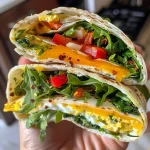 ['Close-up view of vibrant egg white veggie wraps filled with colorful vegetables and cheese.', 'Side view of deliciously stuffed egg white wraps showcasing fresh ingredients like spinach and bell peppers.', 'Juicy egg white veggie wraps with a variety of chopped vegetables and spices, arranged on a plate.', 'Appetizing display of egg white veggie wraps with a medley of ingredients, highlighting their bold colors.']