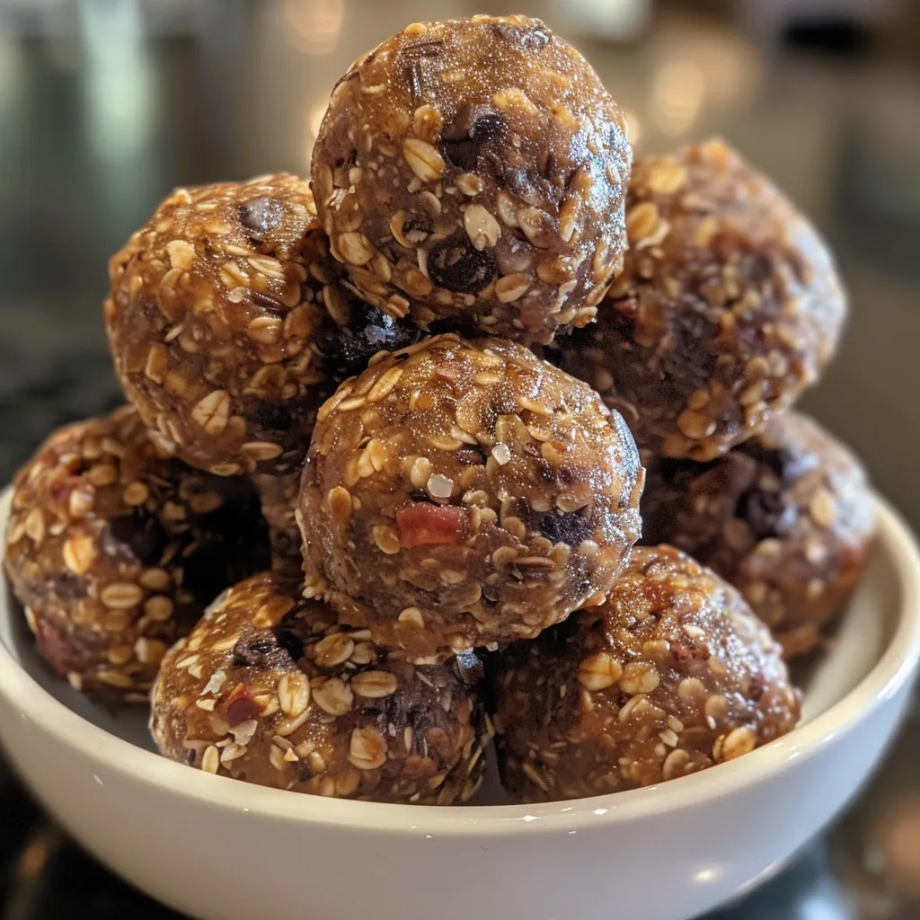 Side view of organic dark chocolate energy bites showcasing texture and ingredients.
