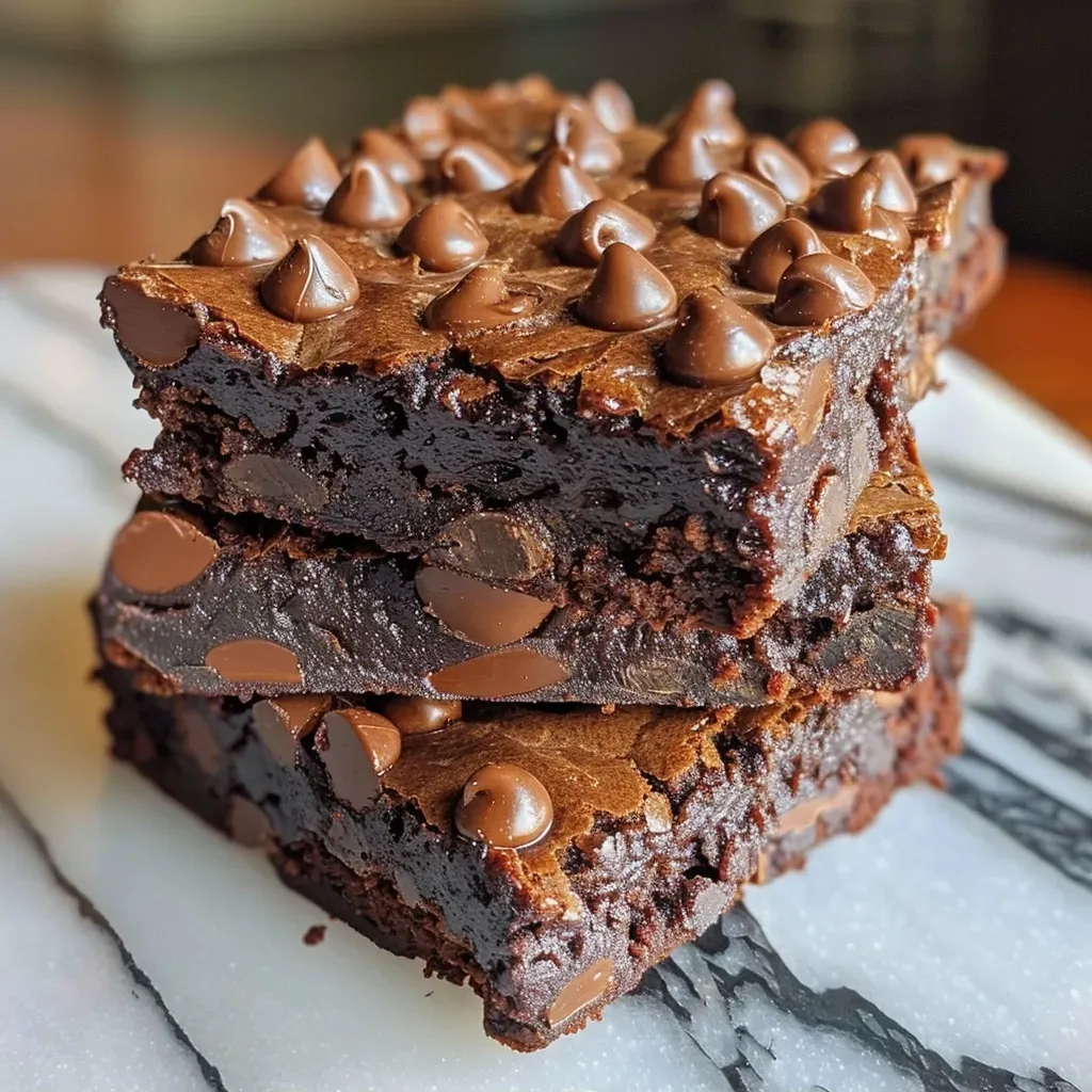 ['Close-up view of moist gluten-free almond flour brownies, showcasing a rich chocolate texture.', 'Side view of decadent gluten-free brownies made with almond flour and topped with chocolate chips.', 'Juicy, chocolatey gluten-free brownies, highlighting their fudgy interior and almond flour composition.', 'Tasty gluten-free almond flour brownies, emphasizing their dark color and glossy surface.']
