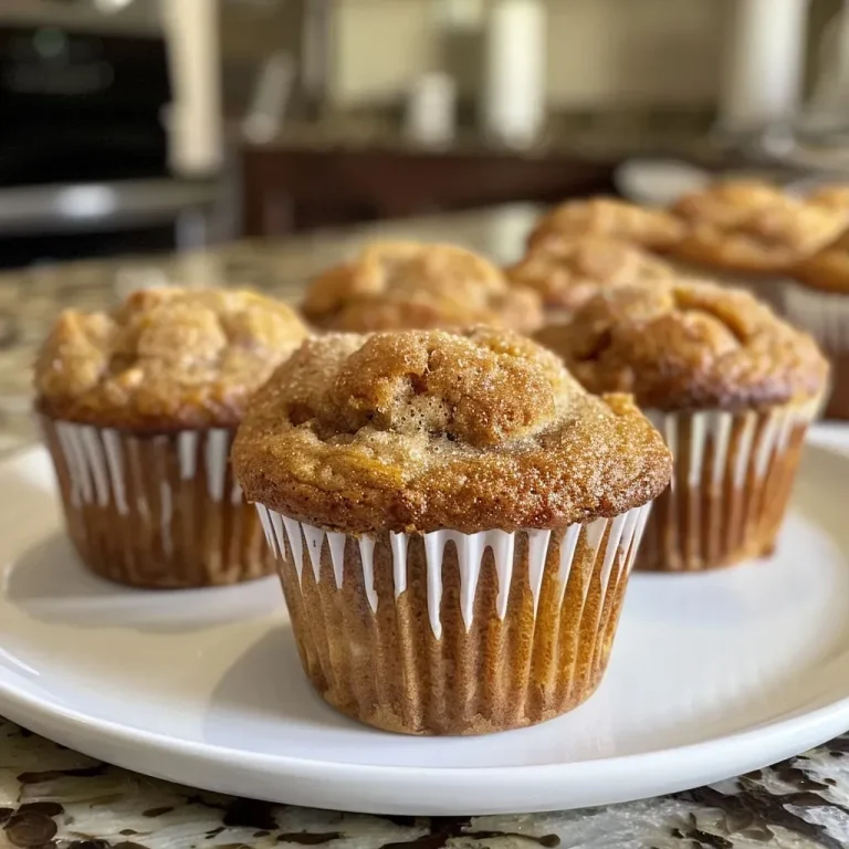 ['Close-up of a golden brown gluten-free apple muffin with visible apple chunks.', 'Side view of moist gluten-free apple muffins topped with a light sprinkle of cinnamon.', 'Juicy gluten-free apple muffin showing a fluffy texture and shredded apple pieces.', 'Freshly baked gluten-free apple muffins arranged on a wooden table, highlighting their inviting color.']
