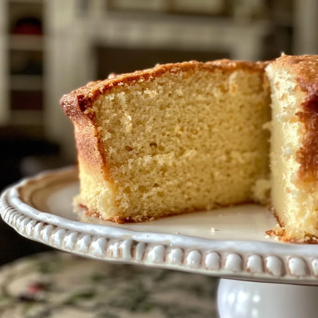['A close-up side view of a gluten-free cake showcasing its moist layers.', 'Juicy gluten-free cake with a light frosting, seen from the side.', 'Side profile of a delicious gluten-free cake, highlighting its texture.', 'Close-up of a well-sliced gluten-free cake, emphasizing its fluffy interior.']