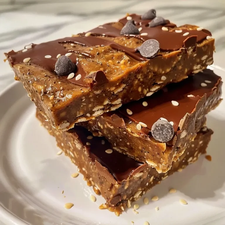 ['Close-up of gluten-free, dairy-free protein bars with a glossy chocolate coating and sprinkled sea salt.', 'Side view of homemade protein bars featuring almond butter and dark chocolate, highlighting their chewy texture.', 'Juicy and delicious protein bars arranged neatly, showing ingredients like flaxseed meal and sesame seeds.', 'Textured view of healthy protein bars, showcasing the drizzle of dairy-free chocolate and a hint of cinnamon dust.']