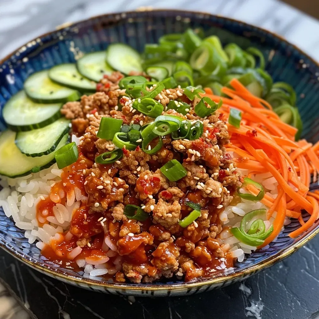 ['Close-up view of a ground turkey rice bowl topped with guacamole and pico de gallo.', 'Side view of a colorful rice bowl featuring ground turkey, corn, beans, and cheese.', 'Juicy ground turkey rice bowl garnished with fresh cilantro and lime wedges.', 'Delicious ground turkey served over cilantro lime rice with sour cream and lettuce.']