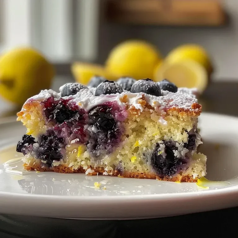 ['Close-up side view of a moist lemon blueberry cake with a slice cut out, showcasing juicy blueberries.', 'A freshly baked lemon blueberry cake displayed on a white plate, highlighting its light texture and vibrant colors.', 'Side view of a deliciously layered healthy lemon blueberry cake, featuring a glossy lemon glaze and fresh blueberries on top.', 'A scrumptious lemon blueberry cake with a golden crust, garnished with lemon zest and blueberries, captured in natural light.']