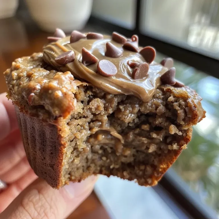 ['Close-up of a golden brown peanut butter banana muffin with chocolate chips, showcasing its moist texture.', 'Side view of a freshly baked healthy peanut butter banana muffin with a sprinkle of mini chocolate chips on top.', 'Delicious peanut butter banana muffin displayed on a light surface, highlighting its inviting, soft interior.', 'Juicy, mouth-watering peanut butter banana muffin with a rich color and chocolate chips, presented against a neutral backdrop.']
