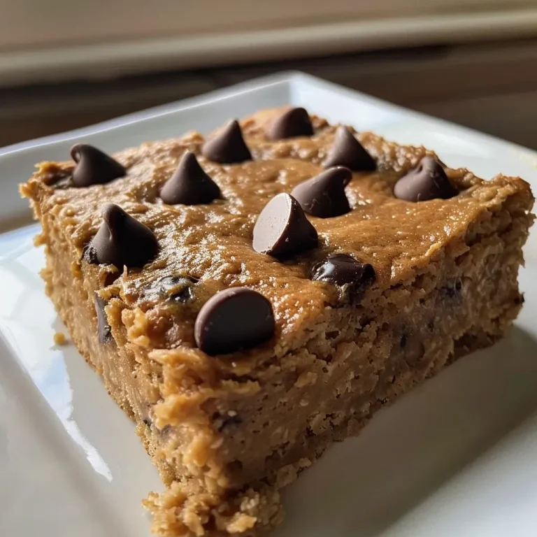['A close-up side view of a moist peanut butter snack cake topped with chocolate chips.', 'Healthy peanut butter snack cake with a glossy finish and chocolate chips, captured from the side.', 'Side view of a delectable peanut butter snack cake showcasing its rich texture and chocolate chips.', 'Juicy peanut butter snack cake with a close-up view highlighting its soft crumb and toppings.']