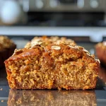 ['Close-up of a slice of Healthy Pumpkin Oat Bread, showcasing its moist texture.', 'Side view of Healthy Pumpkin Oat Bread, highlighting the golden crust and oats.', 'Juicy, hearty slice of Healthy Pumpkin Oat Bread with visible oats and spices.', 'Delicious Healthy Pumpkin Oat Bread displayed, emphasizing its soft, scrumptious interior.']