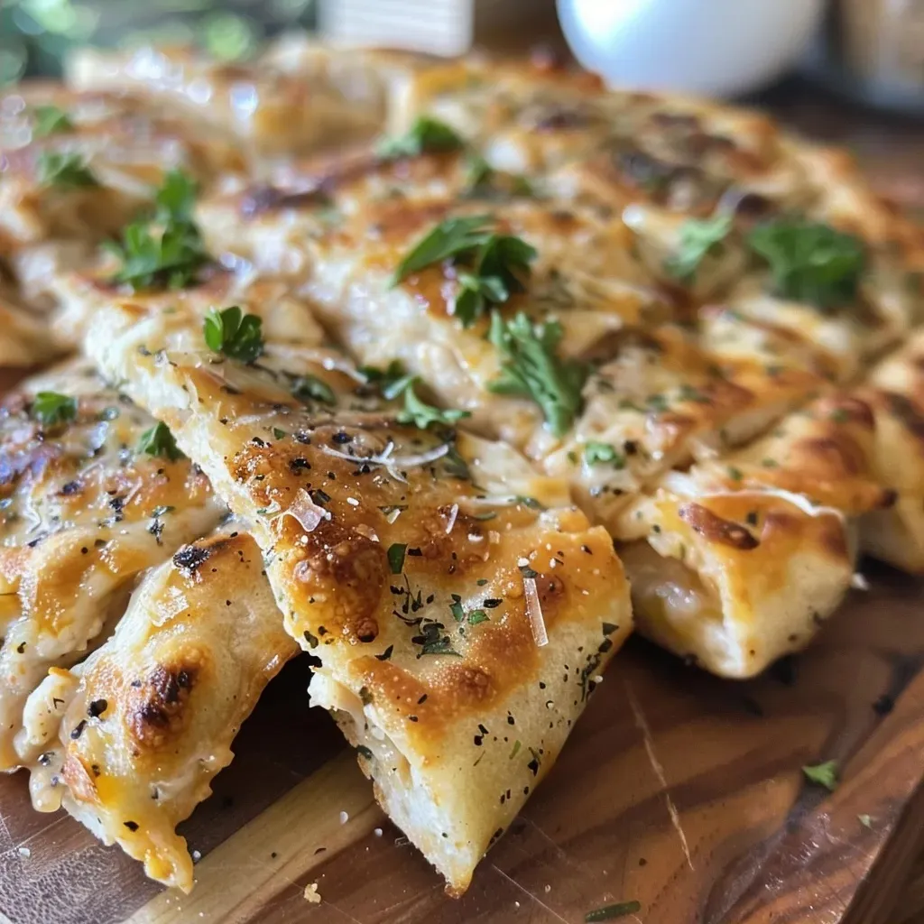 ['Close-up view of a juicy High Protein Chicken Flatbread displaying golden-brown crust and toppings.', 'Side view of a delicious, garnished High Protein Chicken Flatbread highlighting its texture and ingredients.', 'Detailed close-up image of a High Protein Chicken Flatbread showcasing ground chicken filling and cheese.', 'Close-up side shot of a flavorful High Protein Chicken Flatbread with visible spices and toppings.']