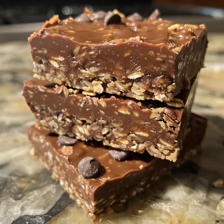 Indulgent No Bake Chocolate Oatmeal Bars for Sweet Moments Close-up of decadent No Bake Chocolate Oatmeal Bars with a glossy chocolate topping.