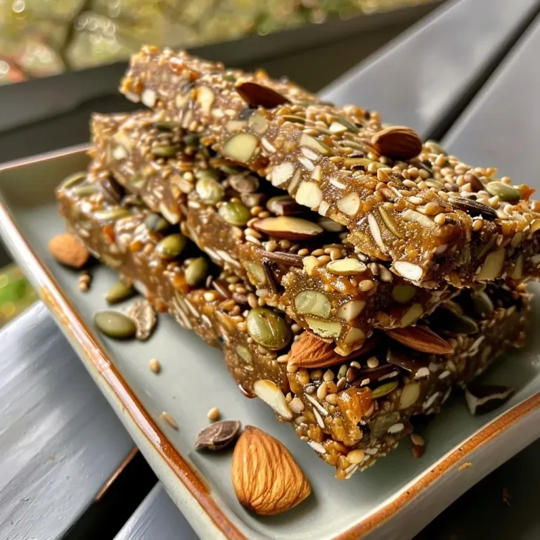 Nourishing Superfood Granola Bars for Everyday Enjoyment Close-up view of homemade Superfood Granola Bars, showcasing a mix of seeds and nuts.