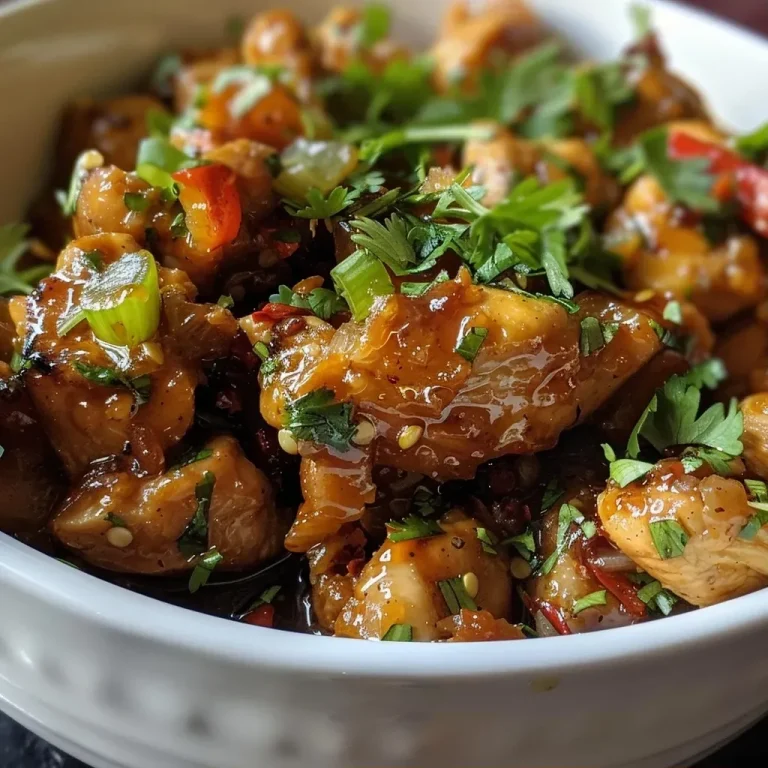 ['Juicy Sweet Chili Chicken with a side of colorful chopped vegetables.', 'Close-up of Sweet Chili Chicken glazed with sauce, served with greens.', 'Tender chicken pieces coated in sweet chili sauce, with diced peppers and onions.', 'Appetizing Sweet Chili Chicken dish featuring vibrant bell peppers and onions.']
