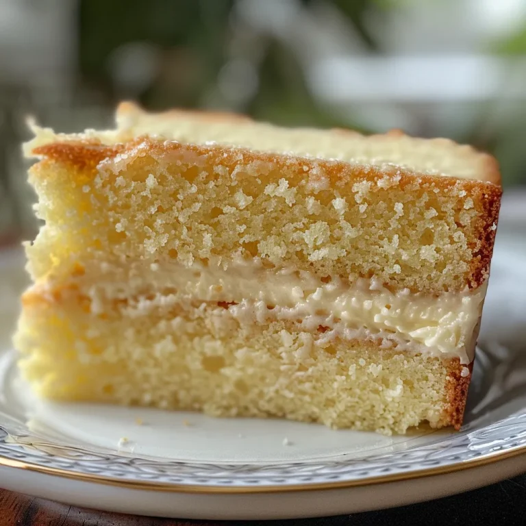 A Joyful Journey to Baking the Perfect Vanilla Sponge Cake Side view of a moist vanilla sponge cake with a smooth frosting.