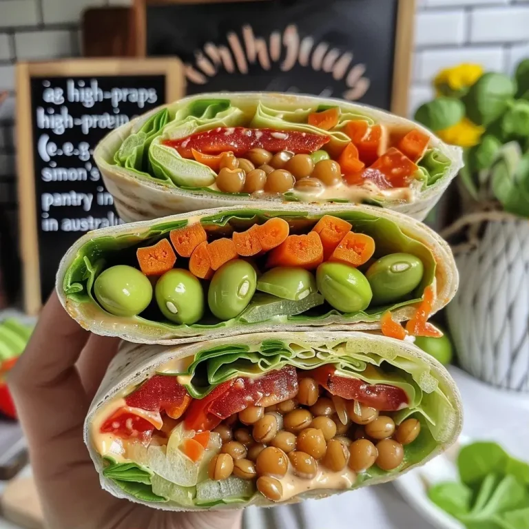 ['Close-up view of a colorful veggie wrap filled with fresh vegetables and lentils.', 'Side view of a delicious veggie wrap showcasing layers of ingredients and vibrant colors.', 'Juicy veggie wrap with visible edamame, lentils, and fresh bell peppers, ready to eat.', 'Appetizing side shot of a veggie wrap revealing its wholesome filling and fresh toppings.']