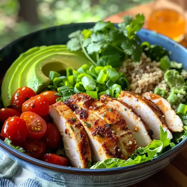 ['A vibrant Cajun Turkey and Quinoa Bowl with colorful ingredients.', 'Close-up view of a Cajun Turkey and Quinoa Bowl featuring fresh veggies and turkey.', 'A delicious bowl filled with Cajun turkey, quinoa, and assorted vegetables.', 'A side view of a healthy Cajun Turkey and Quinoa Bowl showcasing avocado and greens.']