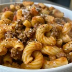['A close-up view of creamy beef pasta with spinach and Parmesan cheese.', 'Creamy fettuccine pasta with ground beef and garlic, garnished with spinach.', 'Juicy creamy beef pasta dish featuring fettuccine and a sprinkle of Parmesan.', 'A vibrant bowl of pasta, showing ground beef, spinach, and a rich creamy sauce.']