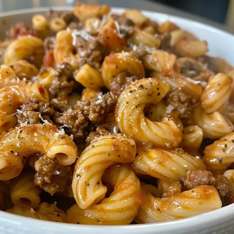 ['A close-up view of creamy beef pasta with spinach and Parmesan cheese.', 'Creamy fettuccine pasta with ground beef and garlic, garnished with spinach.', 'Juicy creamy beef pasta dish featuring fettuccine and a sprinkle of Parmesan.', 'A vibrant bowl of pasta, showing ground beef, spinach, and a rich creamy sauce.']