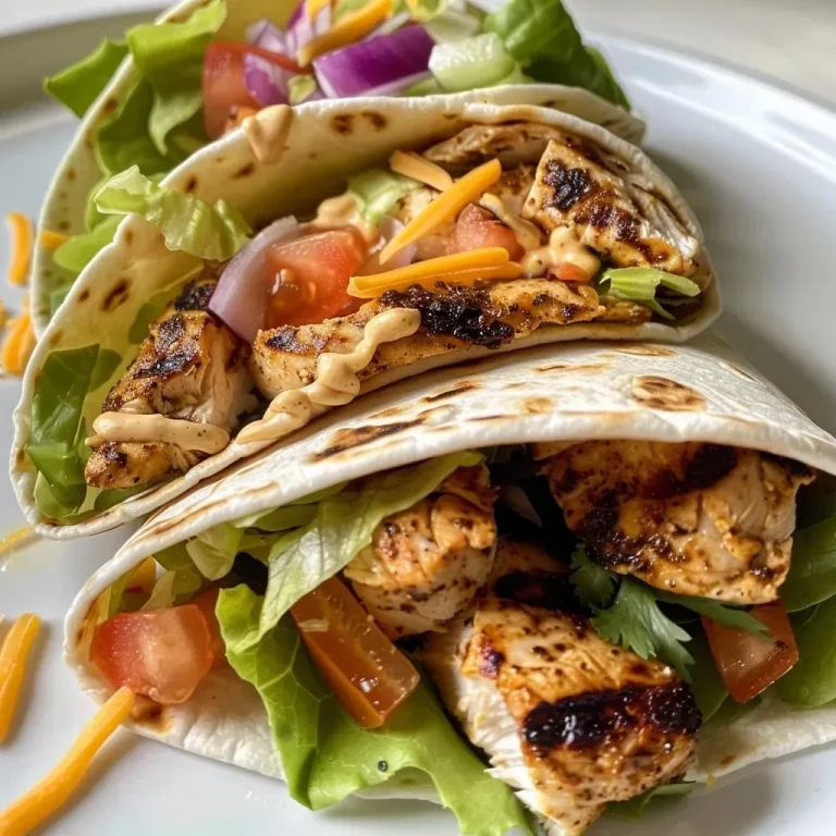['Close-up of a grilled chicken wrap filled with vegetables and chipotle mayo.', 'Side view of a juicy grilled chicken wrap with a colorful filling.', 'A delicious grilled chicken wrap showing fresh ingredients and creamy sauce.', 'Vibrant grilled chicken wrap with lettuce, tomato, and chipotle mayo.']