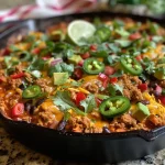 ['Close-up of a vibrant Turkey Enchilada Skillet topped with melted cheese and garnished with avocado and cilantro.', 'Side view of a Turkey Enchilada Skillet showcasing colorful ingredients like sweet potatoes, black beans, and jalapeños.', 'A delicious Turkey Enchilada Skillet displayed in a cast-iron pan, featuring layers of turkey, cheese, and fresh lime.', 'Juicy Turkey Enchilada Skillet served with Greek yogurt and lime wedges, highlighting the rich textures and colors.']