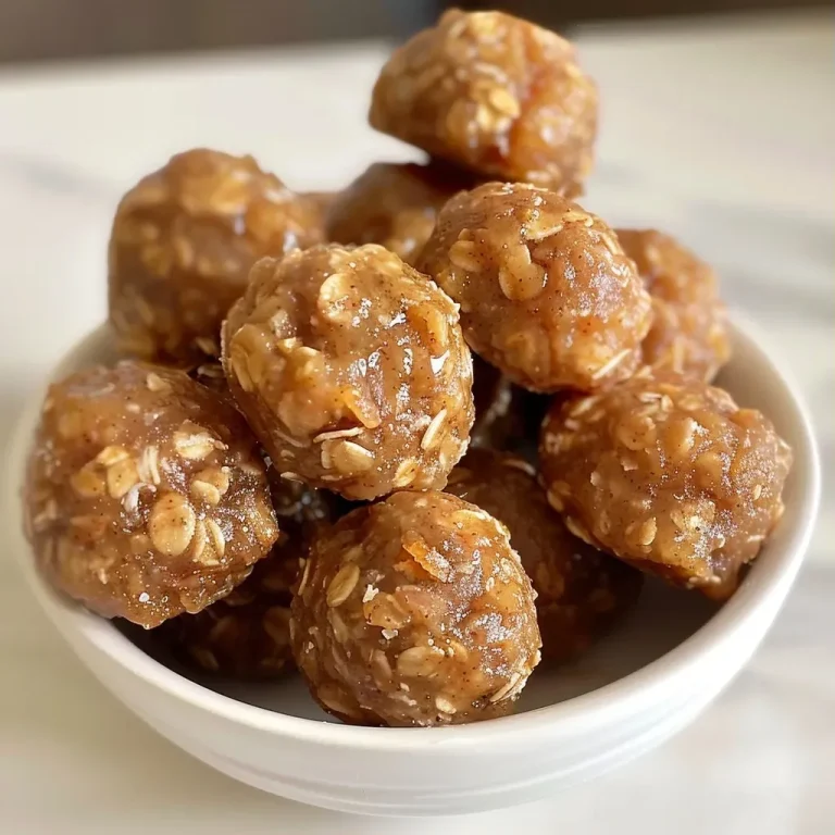 ['Close-up view of Apple Cinnamon Cookie Energy Bites, showcasing their chewy texture and bits of apple.', 'Side view of homemade Apple Cinnamon Cookie Energy Bites with visible oats and cinnamon.', 'Detailed shot of energy bites featuring grated apple and a sprinkle of cinnamon.', 'Close-up image of golden-brown Apple Cinnamon Cookie Energy Bites, highlighting their delicious ingredients.']