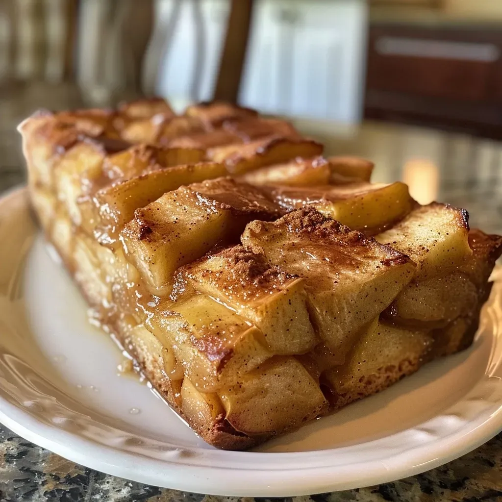 Close-up view of a loaf of apple cinnamon sourdough bread with a golden crust.