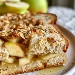 ['Close-up side view of a golden-brown Apple Crisp Artisan Sourdough Bread with visible apple pieces.', 'Detailed shot of crusty Apple Crisp Artisan Sourdough Bread showcasing its soft interior and crisp crust.', 'Side angle of a loaf of Apple Crisp Artisan Sourdough Bread, highlighting the textured crust and apple filling.', 'Mouthwatering image of freshly baked Apple Crisp Artisan Sourdough Bread, featuring apple slices and spices.']