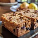['Close-up side view of a slice of Apple Raisin and Walnut Bread, showcasing its moist texture and ingredients.', 'Detailed image of freshly baked Apple Raisin and Walnut Bread, highlighting chunks of apple, raisins, and walnuts.', 'A side view of a delicious loaf of Apple Raisin and Walnut Bread, with visible spices and a golden crust.', 'Close-up of a slice of Apple Raisin and Walnut Bread, revealing a mix of fruits and nuts throughout the soft interior.']