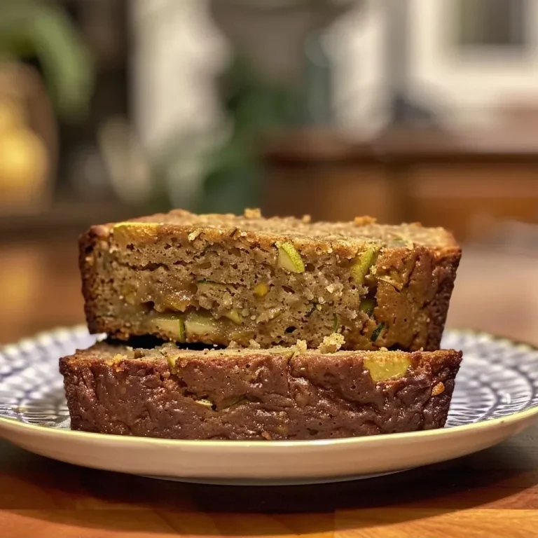 ['Close-up view of freshly baked apple zucchini bread with a golden crust and visible apple chunks.', 'Side view of moist apple zucchini bread showcasing its fluffy texture and studded with pieces of apple and zucchini.', 'Appetizing slice of apple zucchini bread featuring a brown exterior and hints of cinnamon.', 'Delicious apple zucchini bread displayed on a rustic wooden surface, highlighting its soft interior.']