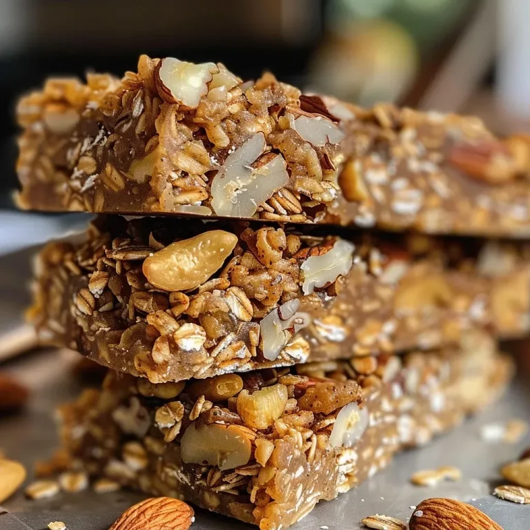 ['Close-up of a side view of homemade apple cinnamon granola bars stacked on a wooden cutting board.', 'Side perspective of a delicious granola bar featuring visible chunks of apples and nuts.', 'Detailed view of apple cinnamon granola bars showing a crunchy texture and nut toppings.', 'Close-up shot highlighting the golden color and ingredients of apple cinnamon granola bars.']
