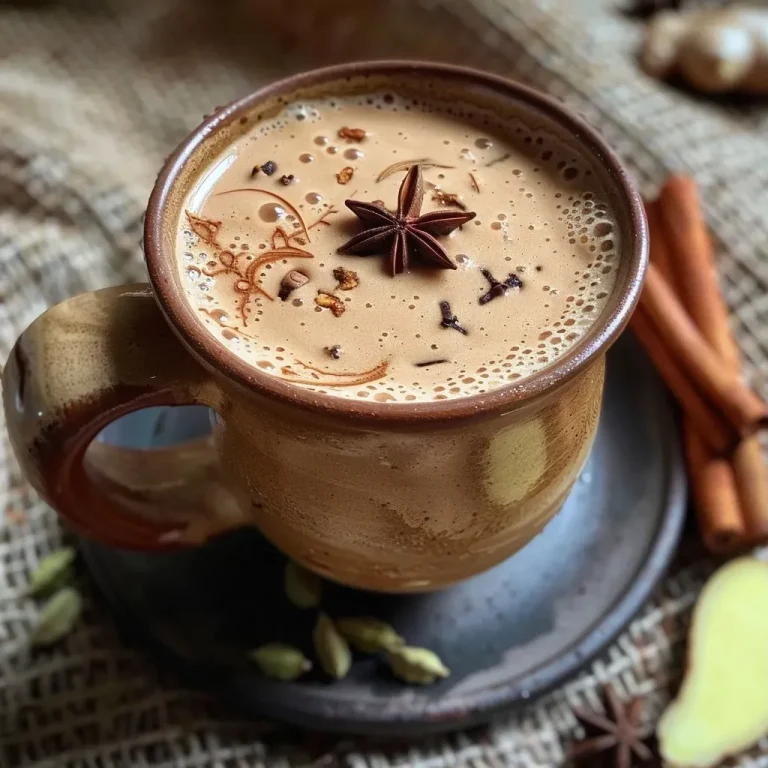 ['Close-up of a steaming cup of authentic Masala Chai with spices and tea leaves.', 'Side view of a vibrant cup of Masala Chai showcasing its rich brown color and spices.', 'A beautifully arranged cup of Masala Chai surrounded by its fragrant ingredients.', 'Detailed view of a Masala Chai cup with visible spices and tea leaves, radiating warmth.']