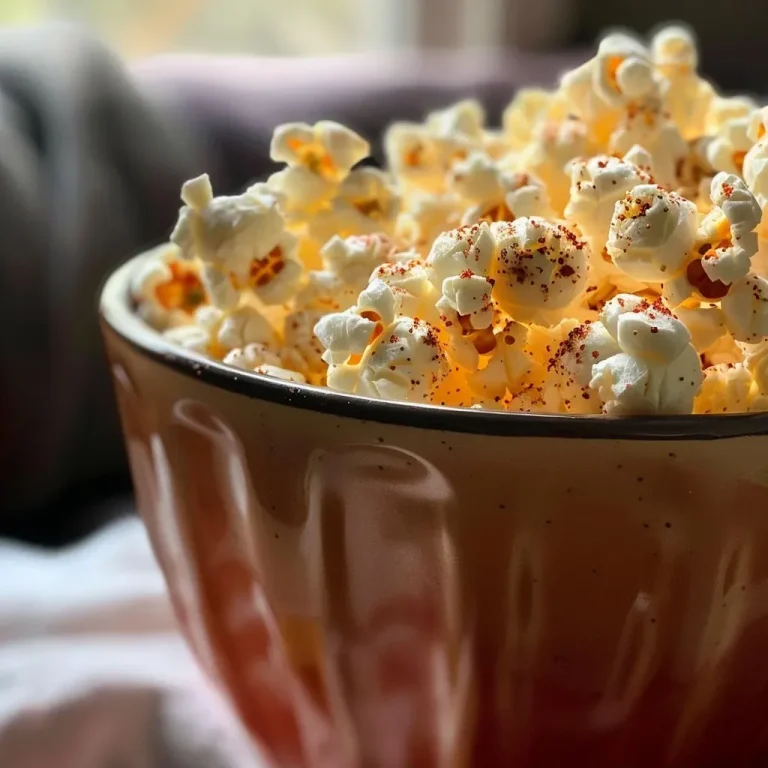 ['Close-up view of colorful Chili Lime Popcorn sprinkled with lime zest.', 'Side angle of a bowl filled with vibrant Chili Lime Popcorn, glistening with melted butter.', 'Detailed shot of Chili Lime Popcorn showcasing its texture and seasoning.', 'Appetizing presentation of Chili Lime Popcorn with visible chili powder and lime zest.']