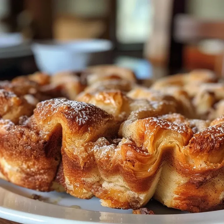 ['Close-up shot of Cinnamon Pull Apart Bread showcasing layers of dough and cinnamon filling.', 'Side view of Cinnamon Pull Apart Bread, highlighting its golden-brown texture and gooey cinnamon swirls.', 'Deliciously baked Cinnamon Pull Apart Bread with a soft, fluffy interior and a shiny glaze on the surface.', 'Image capturing the rich, appetizing layers of Cinnamon Pull Apart Bread, emphasizing its pull-apart nature.']