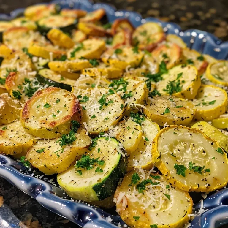 ['Close-up view of sautéed garlic Parmesan zucchini and yellow squash.', 'Juicy garlic Parmesan zucchini and squash arranged in a colorful display.', 'Side view of perfectly cooked zucchini and squash with garlic and Parmesan.', 'Freshly sautéed zucchini and yellow squash garnished with parsley and cheese.']