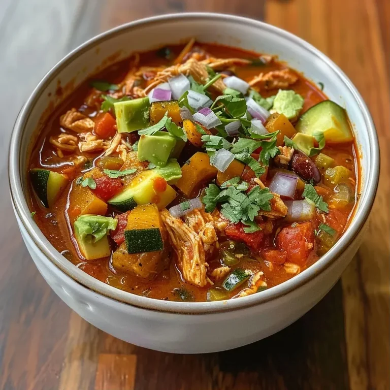 ['Close-up view of a bowl of Healthy Pumpkin Chicken Chili highlighting its rich ingredients.', 'Side view of a steaming bowl of pumpkin chicken chili, showcasing vibrant colors and textures.', 'Juicy Healthy Pumpkin Chicken Chili in a bowl, displaying fresh vegetables and spices.', 'Close-up of Healthy Pumpkin Chicken Chili with a focus on its hearty ingredients and creamy texture.']