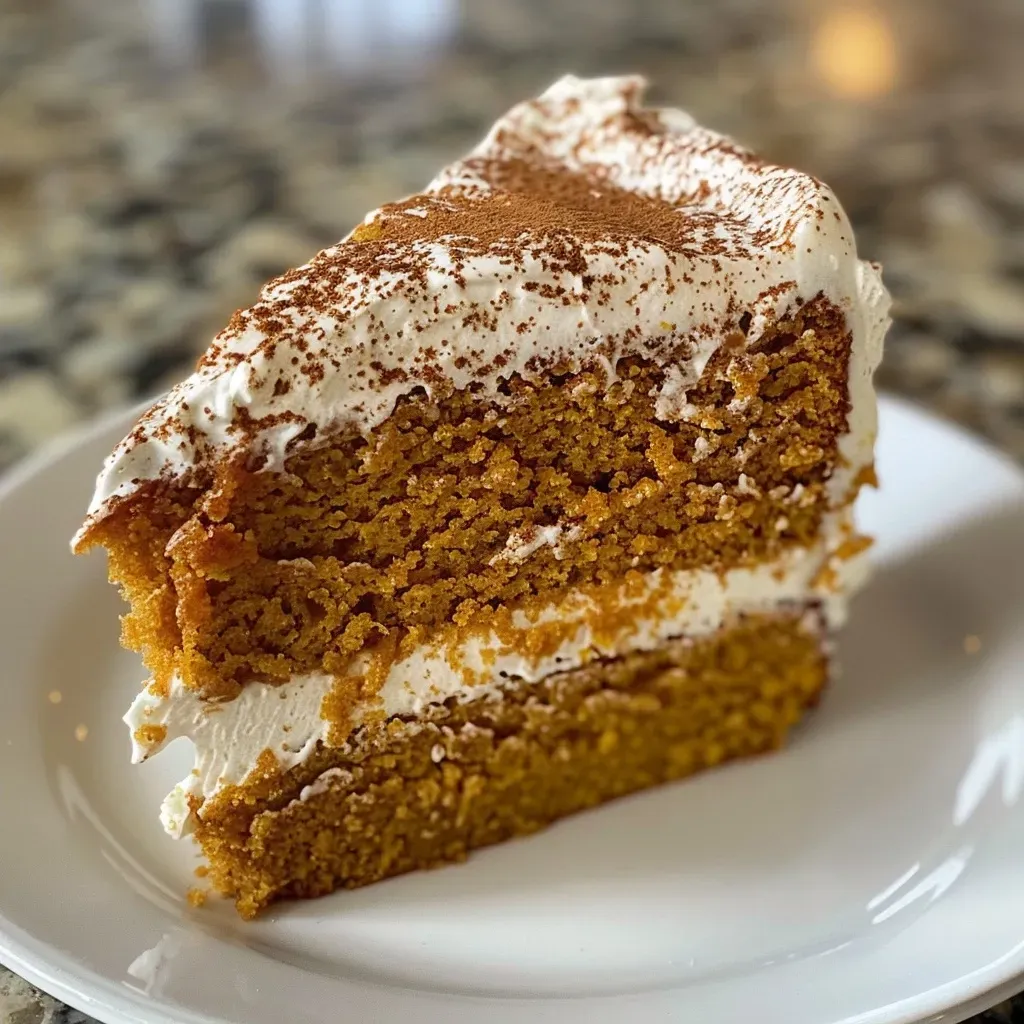 ['Side view of a moist Pumpkin Spice Latte Cake, showcasing layers and frosting.', 'Close-up of Pumpkin Spice Latte Cake with cream cheese frosting and pumpkin decorations.', 'Delicious slice of Pumpkin Spice Latte Cake displaying rich pumpkin and spice layers.', 'Close-up side view of a decadent Pumpkin Spice Latte Cake with espresso drizzle.']