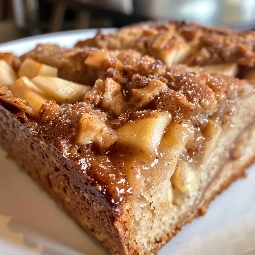 ['Close-up view of a slice of Sourdough Apple Bread, showcasing its texture and apple chunks.', 'Side perspective of freshly baked Sourdough Apple Bread with a golden crust and visible apple pieces.', 'Juicy and inviting Sourdough Apple Bread with a crispy crust and soft interior highlighted in the photo.', 'Detailed image of Sourdough Apple Bread slice, emphasizing the moist crumb and cinnamon-spiced apple filling.']