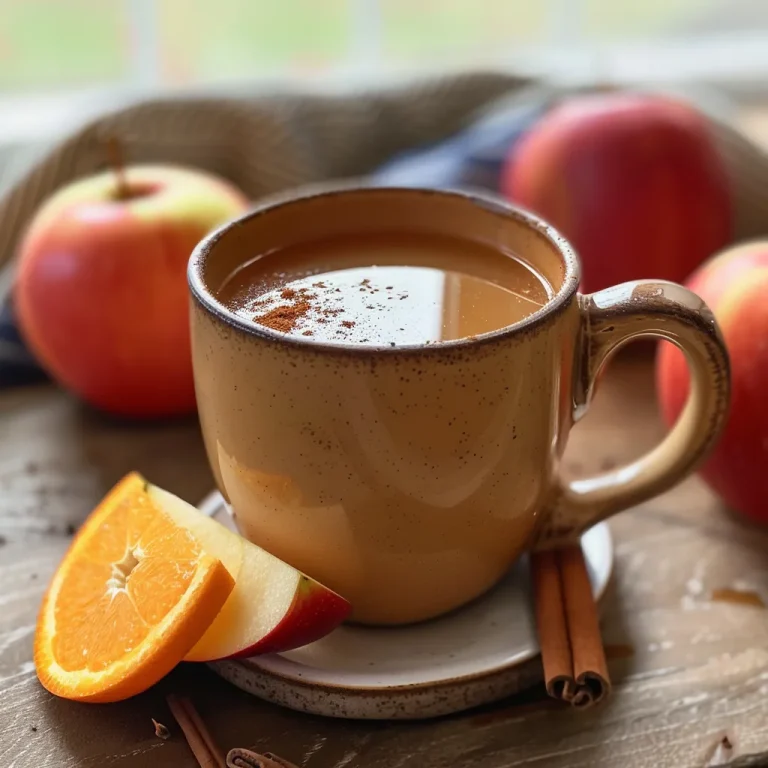 ['A close-up side view of a steaming cup of hot spiced apple cider with cinnamon sticks.', 'A warm bowl of hot spiced apple cider filled with apple slices and orange, garnished with spices.', 'A vibrant cup of hot spiced apple cider surrounded by fresh apples and spices, steaming gently.', 'A detailed view of hot spiced apple cider, showing orange slices and aromatic spices in a clear mug.']