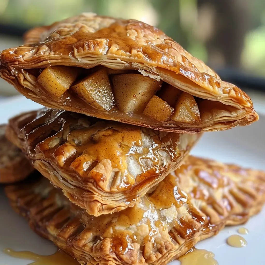 Juicy Apple Cinnamon Hand Pies, flaky crust, with a slice revealing warm filling, captured on an iPhone 15 Pro.