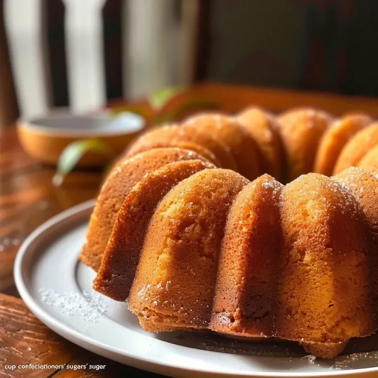 Embrace Sweet Simplicity: A Maple Bundt Cake to Savor Close-up side view of a Maple Bundt Cake with a glossy glaze.
