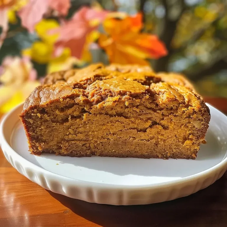 Nourishing Protein Pumpkin Bread for Cozy Moments Close-up of moist protein pumpkin bread, showing texture and chocolate chips.