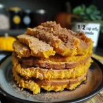 Close-up of fluffy pumpkin cloud bread with a golden hue.