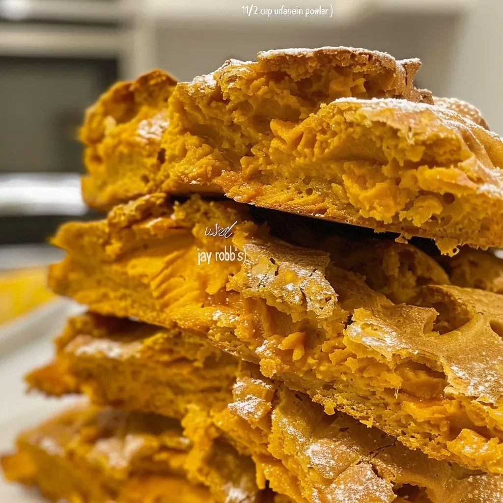Side view of delicious pumpkin cloud bread showcasing its airy texture.